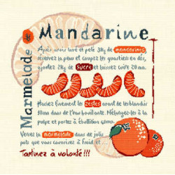 LiliPoints, Grille Gourmandise - Marmelade mandarine (G002)