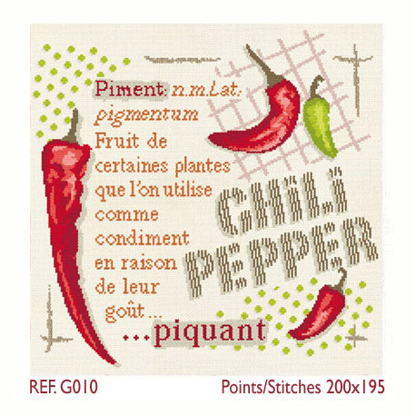 LiliPoints, Grille Gourmandise - Piments (G010)