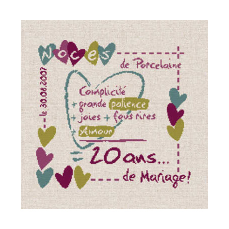 LiliPoints, Grille Mariages, cérémonies - anniversaire de mariage (M006)