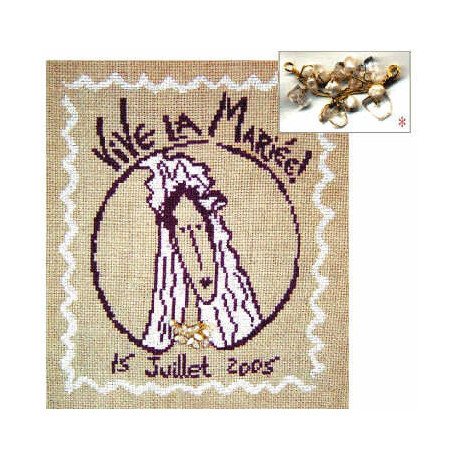 LiliPoints, Grille Mariages, cérémonies - vive la mariée (M002)