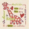 LiliPoints, Grille Naissance - Mathilde la girafe (B008)