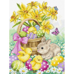 Luca-S Leti Stitch, kit Easter Rabbit and Chicks (SLETIL8033)