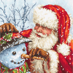 Luca-S Leti Stitch, kit Santa Claus and Snowman (SLETI919)