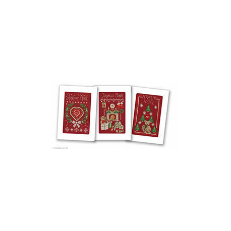 Marie Coeur, kit lot de 3 cartes Joyeux Noël (MC1110-4589)
