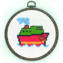 Permin, kit enfant avec cadre - bateau (PE13-0335)
