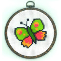 Permin, kit enfant avec cadre - papillon (PE13-0333)