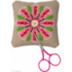 Permin, kit pour coussin à épingles Fleur rose (PE03-0328)