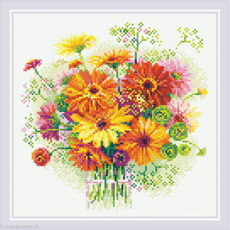 Riolis, kit diamant Watercolor Gerberas (RIAM0054)