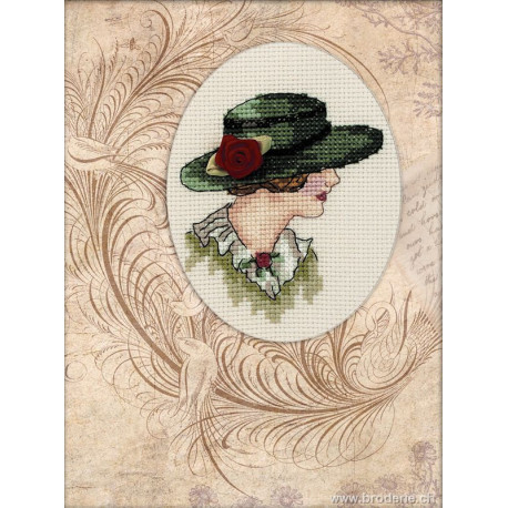 RTO, kit carte de voeux demoiselle au chapeau (RTOCH802)