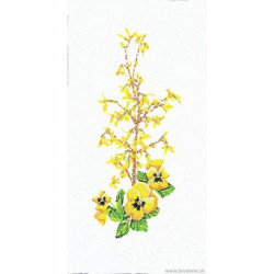 Thea Gouverneur, kit Pensées jaunes et forsythia (G0822)