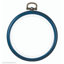 Vervaco, cadre plastique rond bleu foncé 7.5cm (PN0009431)