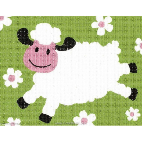 Vervaco, kit canevas peint petit mouton (PN0009587)
