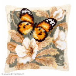 Vervaco, kit coussin fleur et papillon (PN0146840)