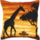 Vervaco, kit coussin Girafe dans la savane (PN0008642)