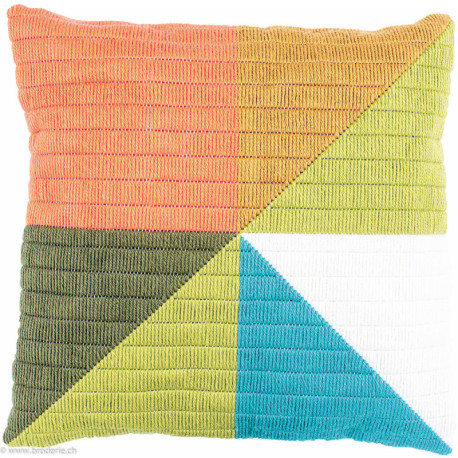 Vervaco, Kit coussin Triangles colorés (PN0194768)