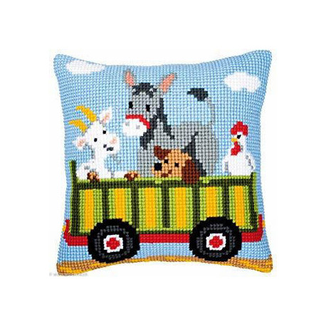 Vervaco, kit coussin Wagon d'animaux (PN0008485)