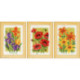 Vervaco, kit lot de 3 miniature Fleurs d'été lot de 3 (PN0164189)