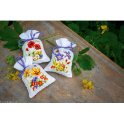 Vervaco, kit lot de 3 sachets Fleurs d'été (PN0145823)