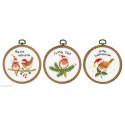 Vervaco, Kit miniature Oiseaux de Noël lot de 3 (PN0182761)