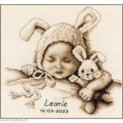 Vervaco, kit naissance Bébé et lapin calin (PN0199358)