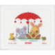 Vervaco, kit naissance lapin, souris et poussins sous le parapluie (PN0157804)