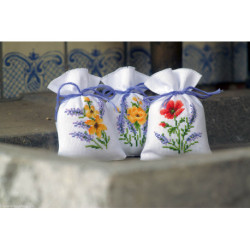 Vervaco, kit sachet Fleurs et lavande lot de 3 (PN0165143)
