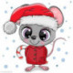 Wizardi, kit diamant Christmas Mouse (WIWD2478)