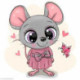 Wizardi, kit diamant Cute Mouse (WIWD2476)