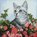 Wizardi, kit diamant Flower Cat (WIWD2509)