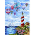 Wizardi, kit diamant Lighthouse and balloons (WIWD2589)