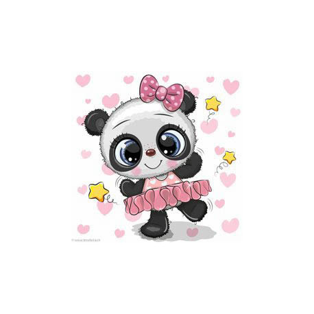 Wizardi, kit diamant Panda Ballerina (WIWD2479)