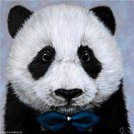 Wizardi, kit diamant Panda with Bow Tie (WIWD2466)