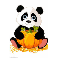 Wizardi, kit diamant Panda with Pumpkin (WIWD318)