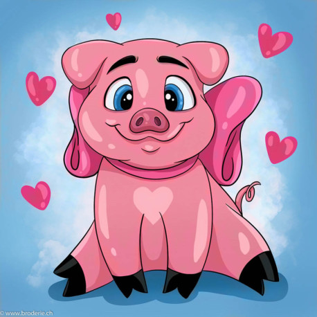 Wizardi, kit diamant Piggy in Love (WIWD2296)