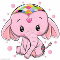 Wizardi, kit diamant Pink Elephant (WIWD2480)