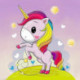 Wizardi, kit diamant Playful Unicorn (WIWD2531)