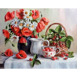 Wizardi, kit diamant Poppies and strawberries (WIWD2619)