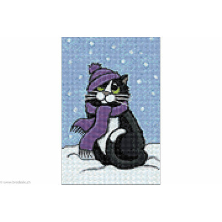 Wizardi, kit diamant Winter Cat (WIWD2321)