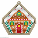 Wizardi, kit Kind Fox - Christmas Gingerbread house (WDKF022-12-2)
