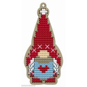 Wizardi, kit Kind Fox - Gnome with red heart (WDKF022-85)
