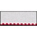 Zweigart, bande à broder Aïda blanc 5cm bordé rouge (7107-19)