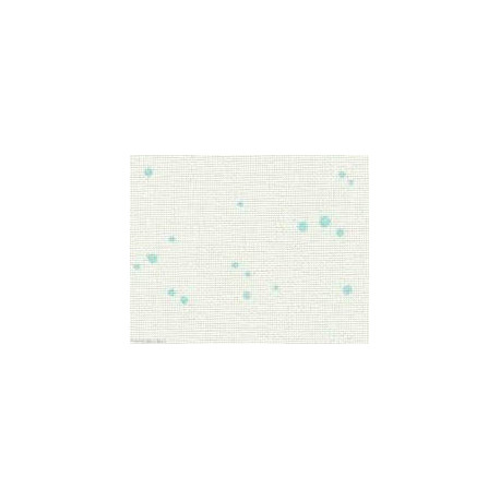 Zweigart, Etamine Murano 12,6 fils/cm splash blanc cassé taches bleues (3984-1299)