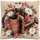 Pako, kit coussin au point de croix Arrosoir et fleurs (PA003.160)