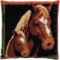 Pako, kit coussin au point de croix Chevaux (PA003.085)