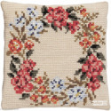 Pako, kit coussin au point de croix Couronne de fleurs (PA003.113)