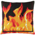 Pako, kit coussin au point de croix Feu (PA003.275)