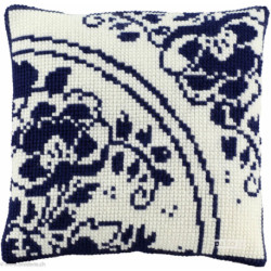 Pako, kit coussin au point de croix monochrome roses (PA003.282)