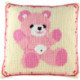 Pako, kit coussin au point de croix Ourson rose (PA003.276)