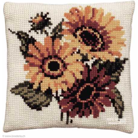 Pako, kit coussin au point de croix Tournesols (PA003.127)