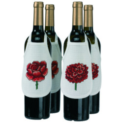 Permin, kit 4 tabliers pour bouteille de vin roses (PE78-9309)
